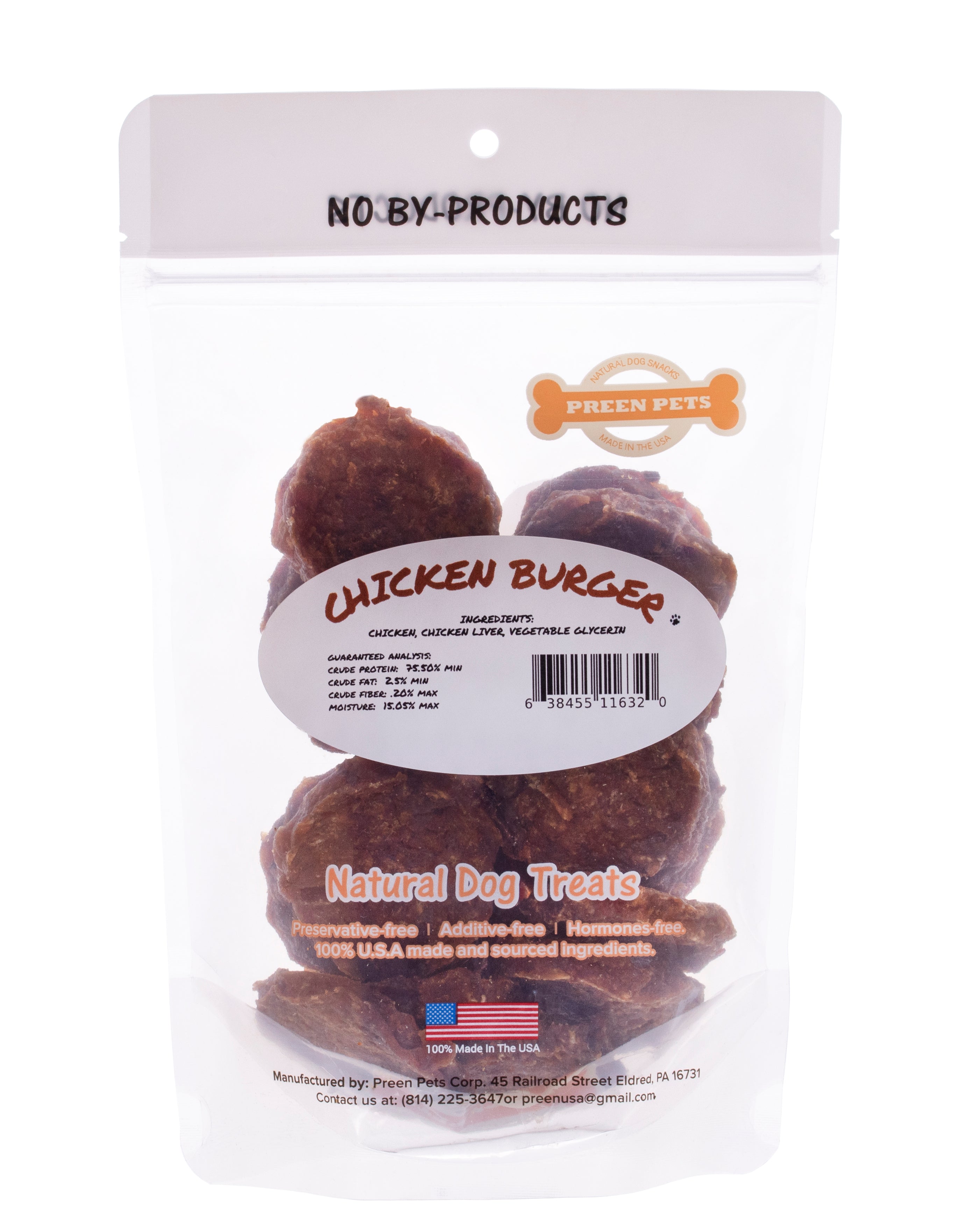Chicken Burger with Chicken Liver — all-natural dog treats made in the USA by Preen Pets (photo 3)
