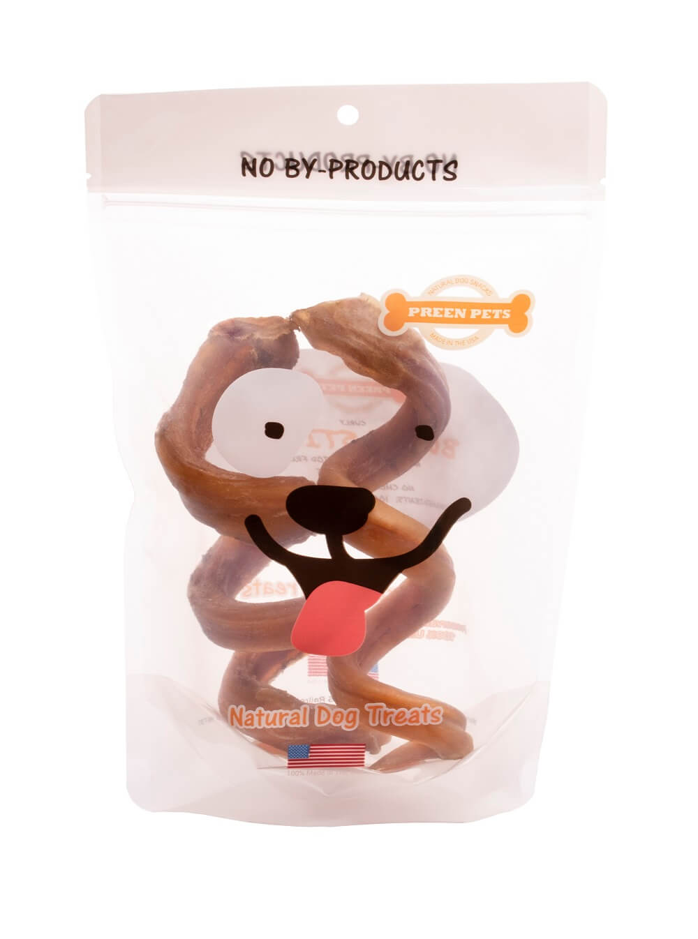 6 inch Curly Bully Stick Dog Chews With Omega-3 fish oil — all-natural dog treats made in the USA by Preen Pets (photo 2)
