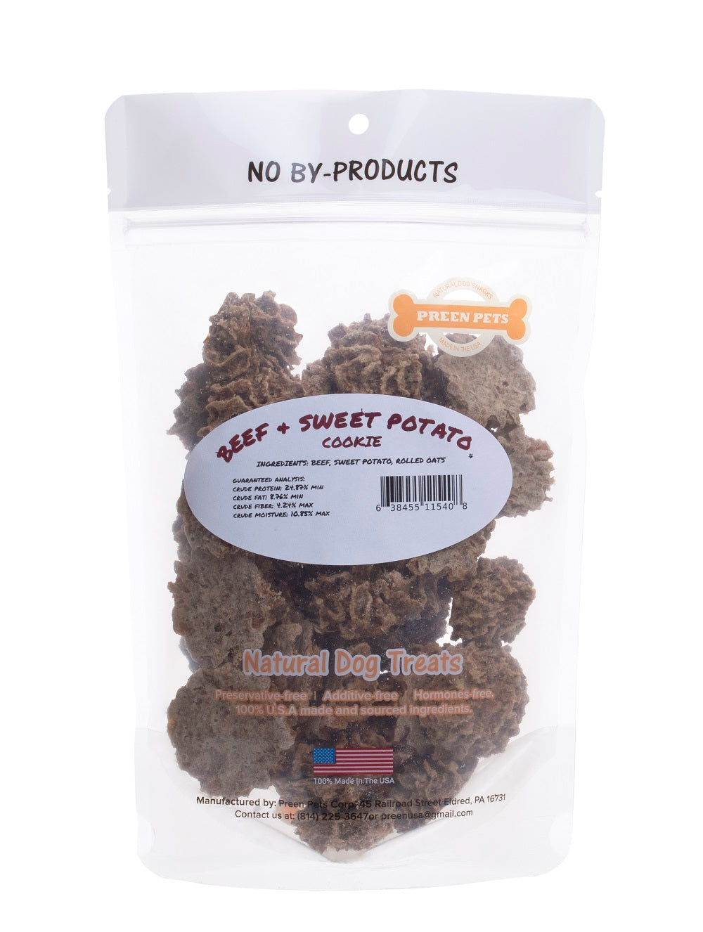 Beef & Sweet Potato Cookies — all-natural dog treats made in the USA by Preen Pets (photo 3)