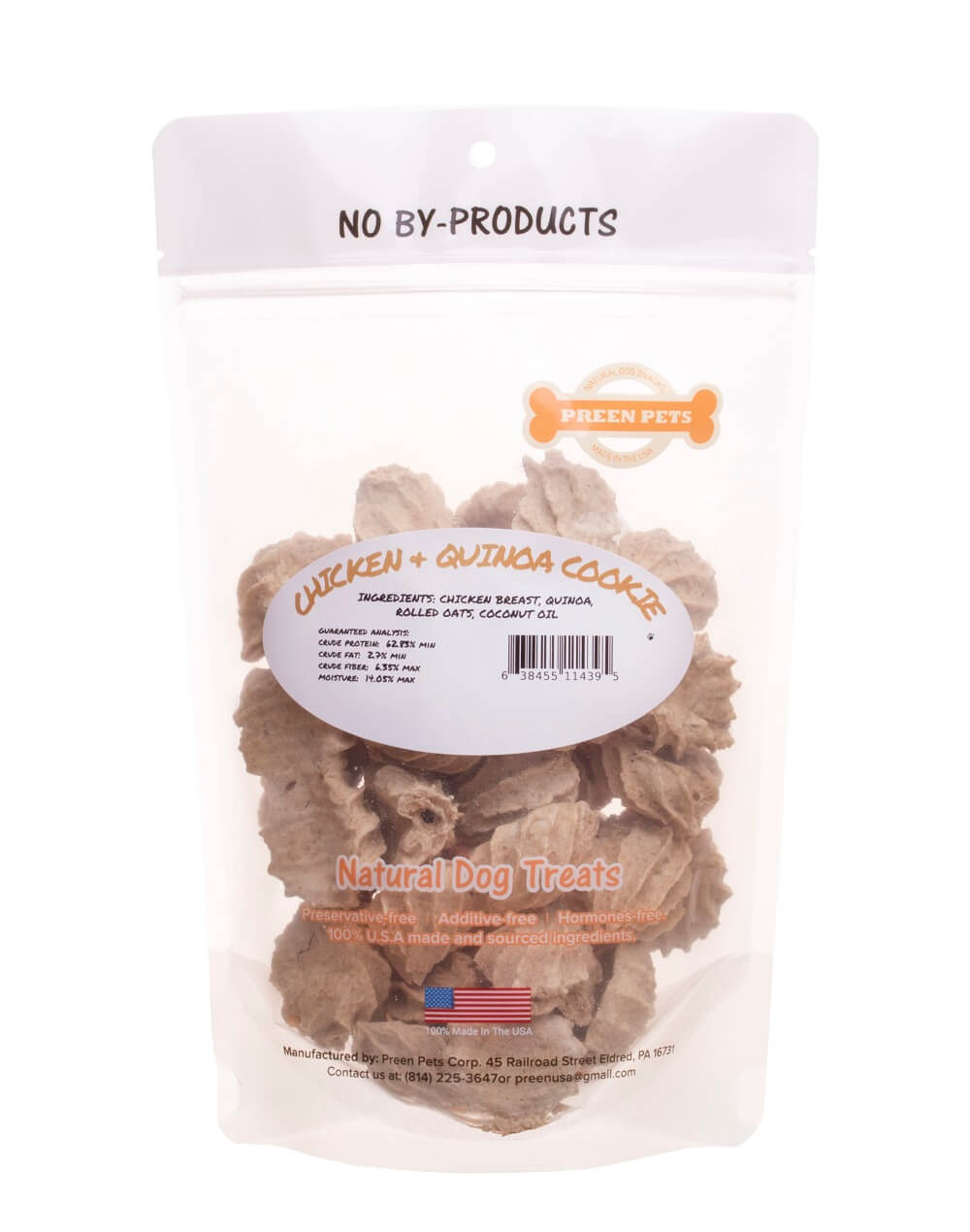 Chicken & Quinoa Cookies — all-natural dog treats made in the USA by Preen Pets (photo 3)
