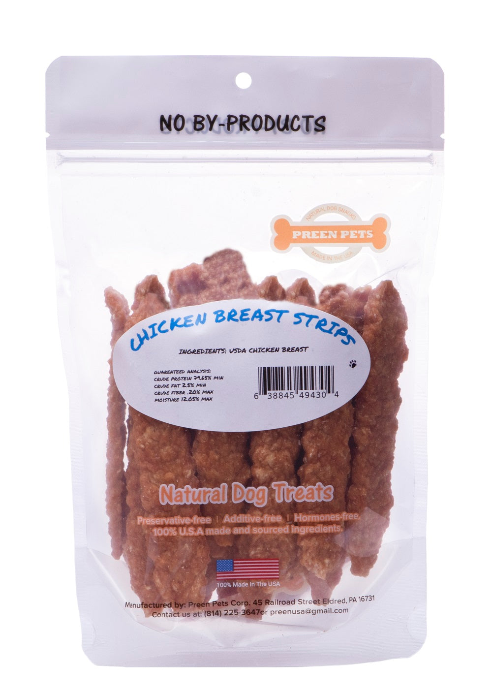 Chicken Breast Strips — all-natural dog treats made in the USA by Preen Pets (photo 3)