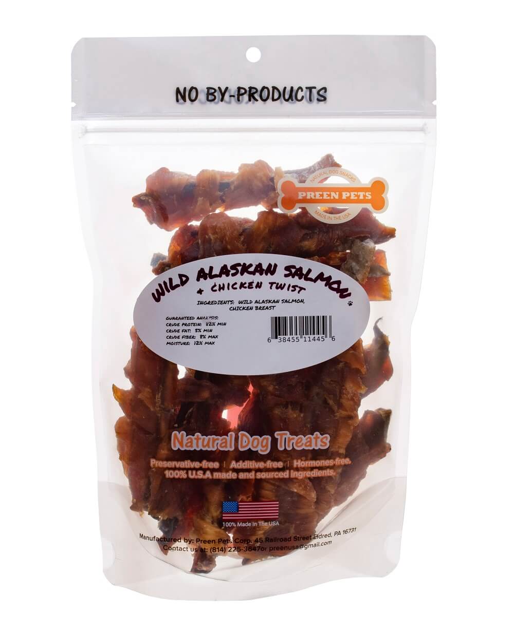 Wild Alaskan Salmon & Chicken Breast Twists — all-natural dog treats made in the USA by Preen Pets (photo 3)