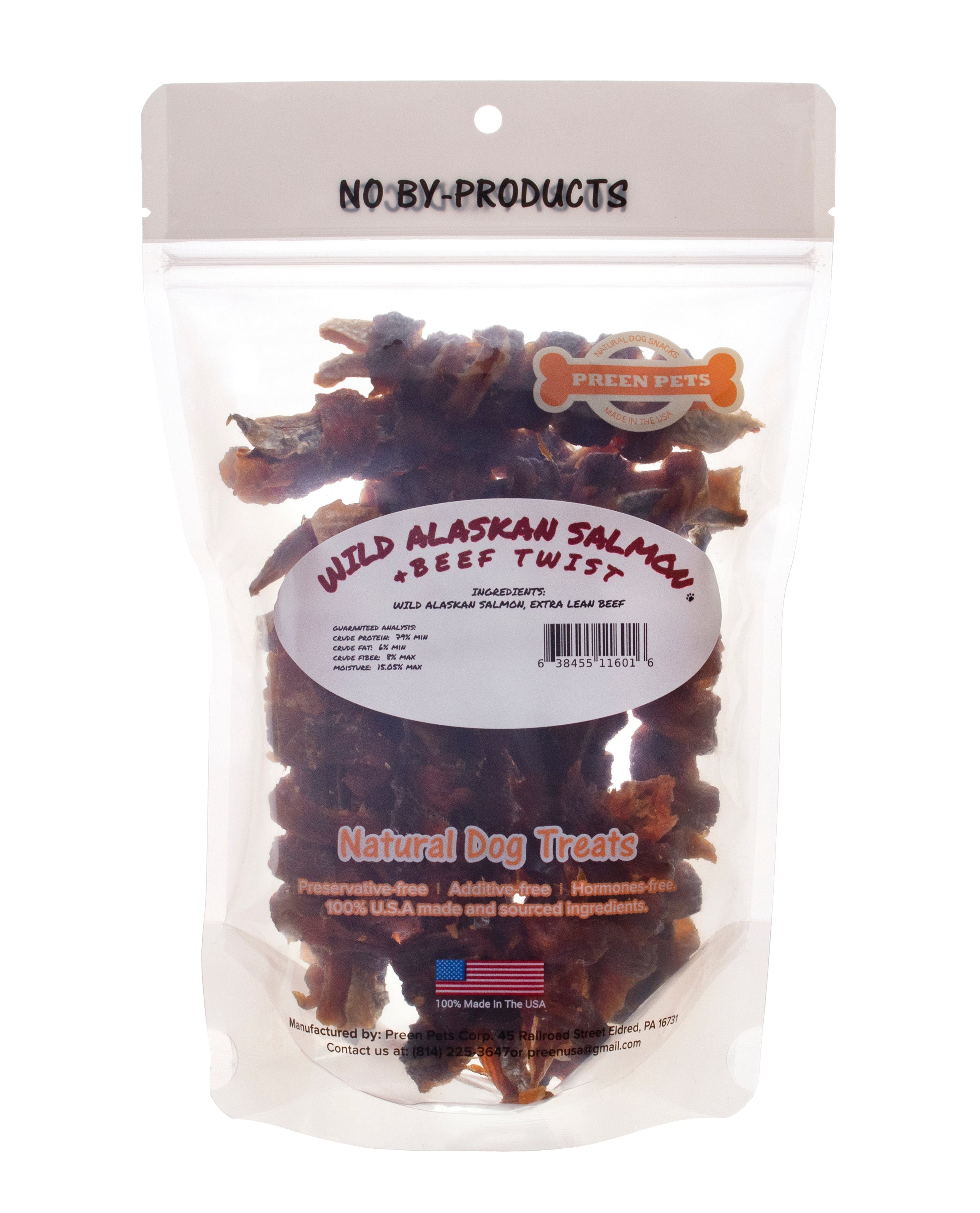 Wild Alaskan Salmon & Sirloin Beef Twists — all-natural dog treats made in the USA by Preen Pets (photo 3)