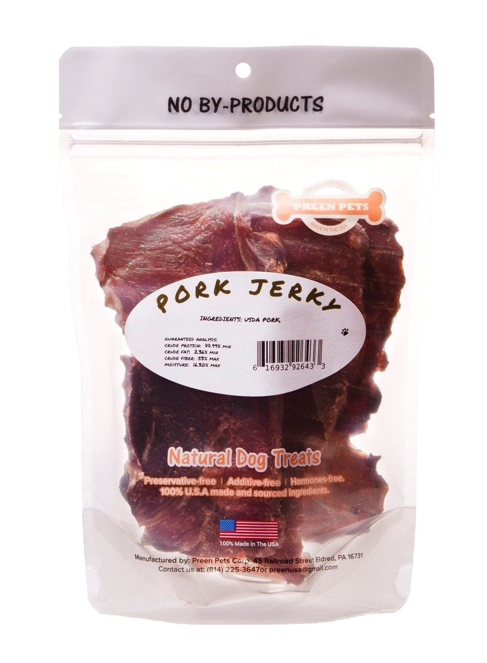 Pork Jerky — all-natural dog treats made in the USA by Preen Pets (photo 3)