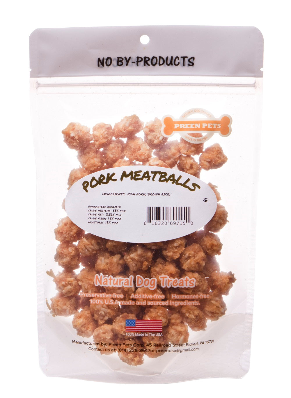 Pork Meatballs — all-natural dog treats made in the USA by Preen Pets (photo 3)